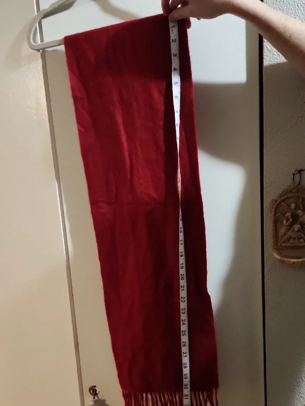 Cozy Winter Red Cashmere Women's Scarf